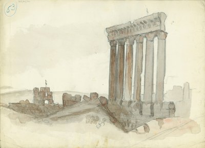 Tempel des Jupiter, Baalbeck von Claude Conder